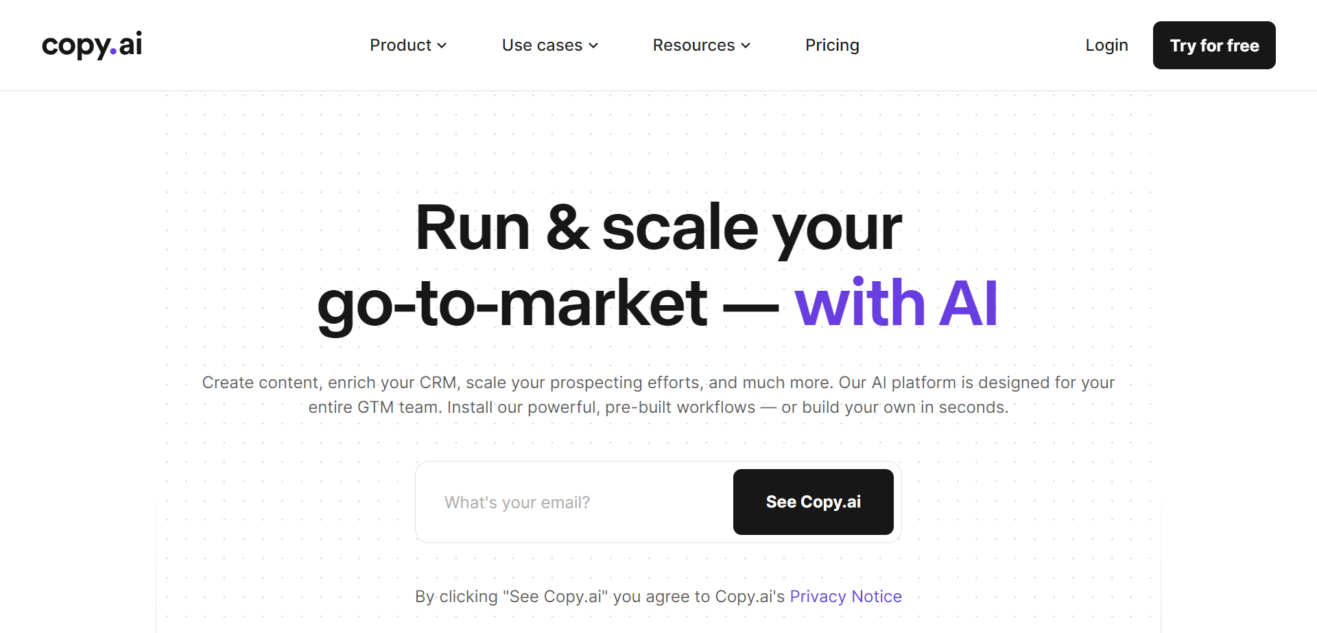 Copy.ai - AI Copywriting Assistant.